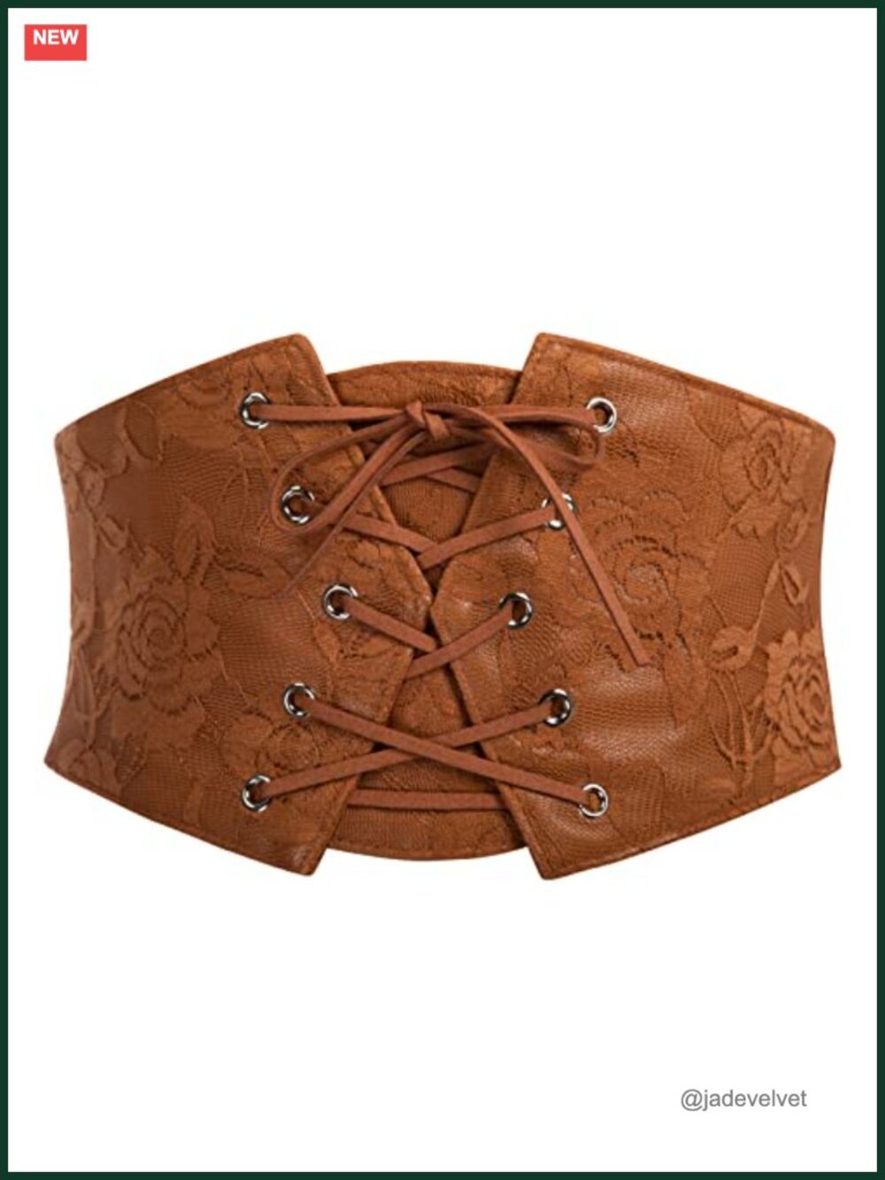 Wide Elastic Corset Belt Lace-Up Waist Cincher Ren Faire Costume